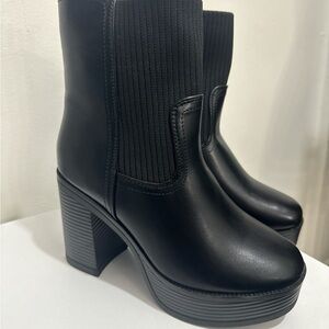 Black Platform Ankle Boots